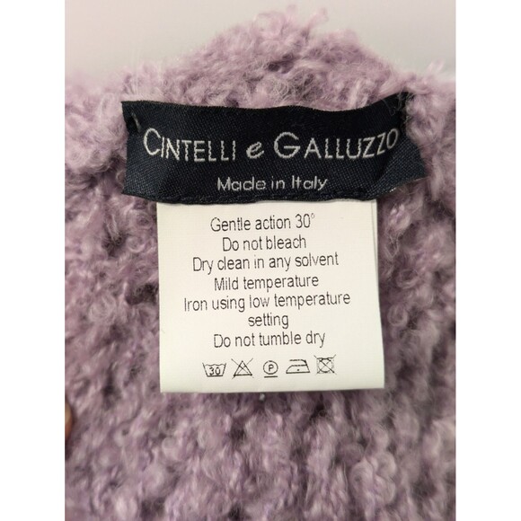 Cintelli e Galluzzo Purple Chic Wool Blend Fleece Beret Hat O/S Made In Italy - Picture 6 of 7